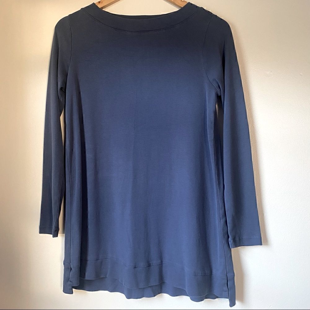 J.Jill perfect Pima long sleeve tunic blue